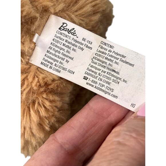 Barbie Animated Puppy Dog Stuffed Animal Pink Collar Plush Tan White 2012 WORKS - Picture 9 of 11